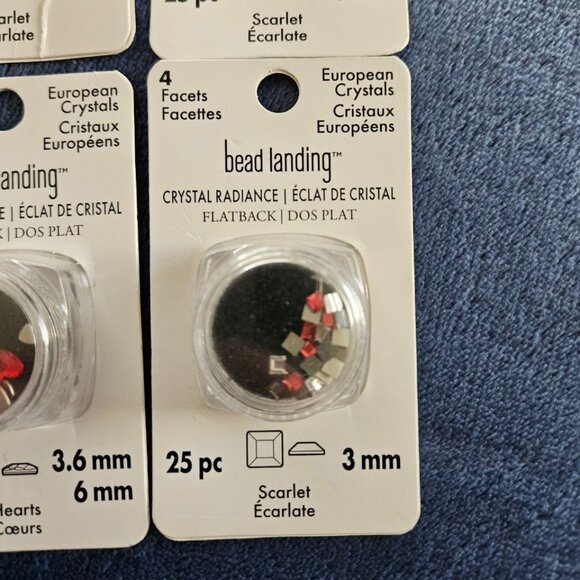 Bead Landing Crystal Radiance Flatback European Crystals‎ Set of 4 - Picture 2 of 4